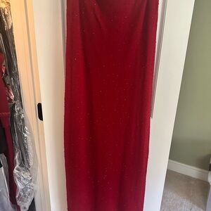 Sheri Bodell Strapless Scarlet Gown